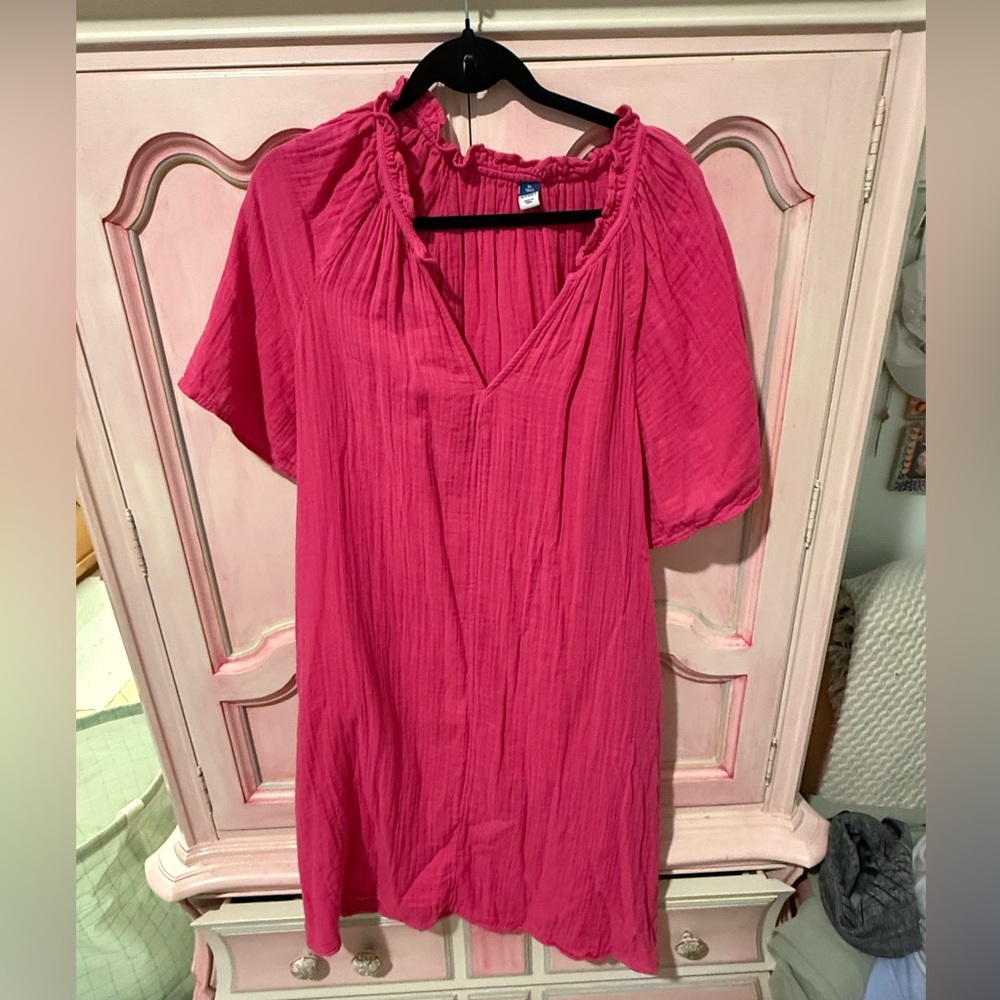 Old Navy Fuchsia Gauze Dress